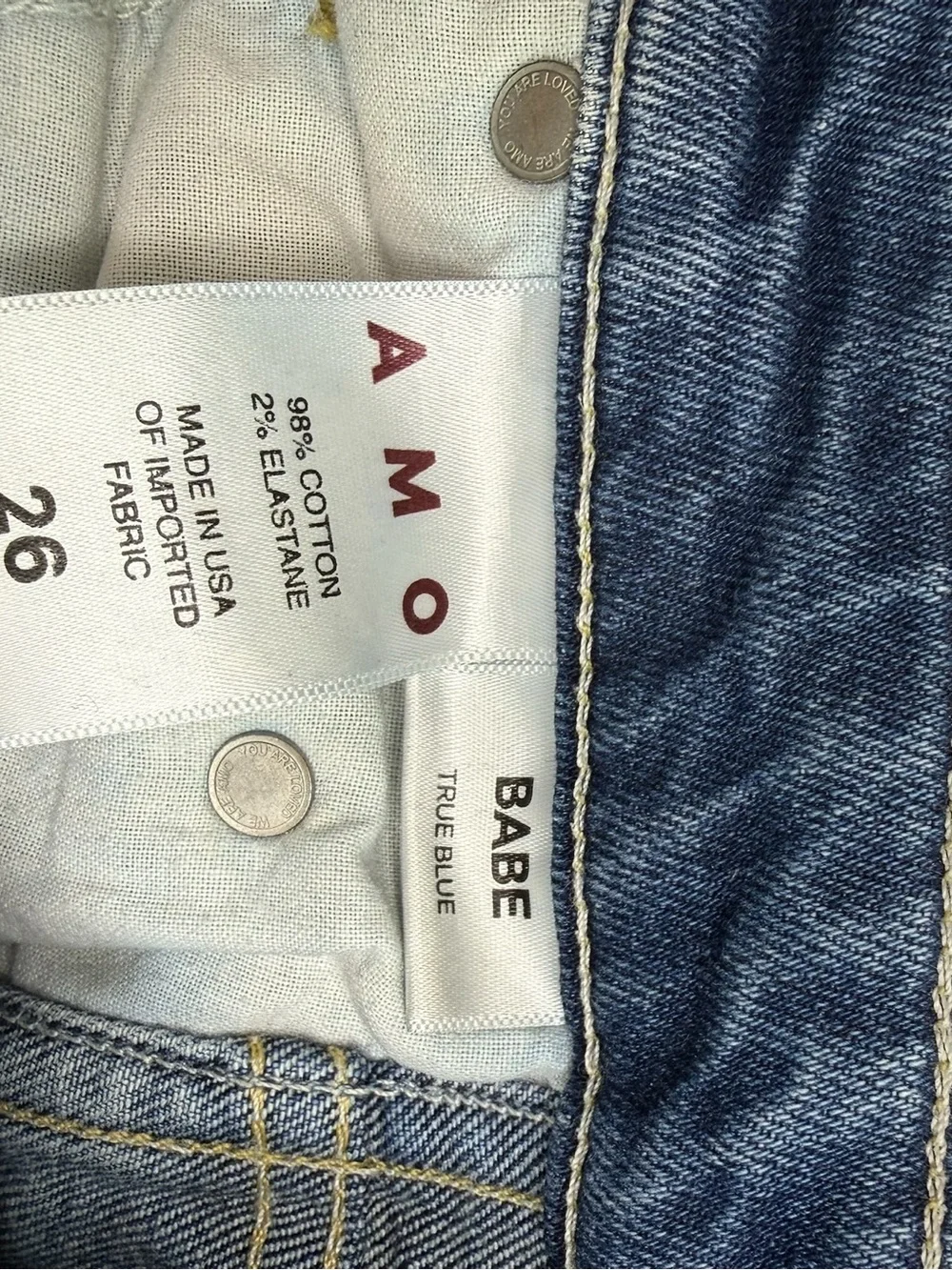 AMO True Blue Babe Cropped Skinny Jeans Size 26 E0963
